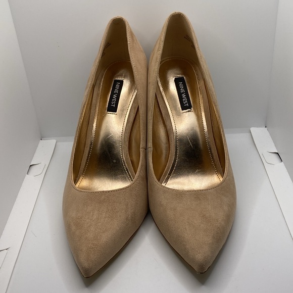 Nine West Tunips Woman’s Heels Barely Nude Rhinestone Detailing Size 10M - Picture 4 of 15